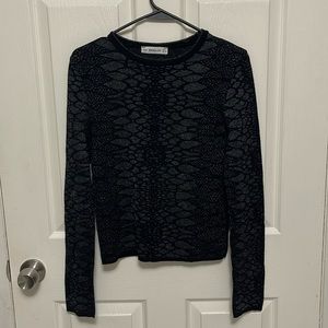 Zara Knit Long Sleeve Designed Top